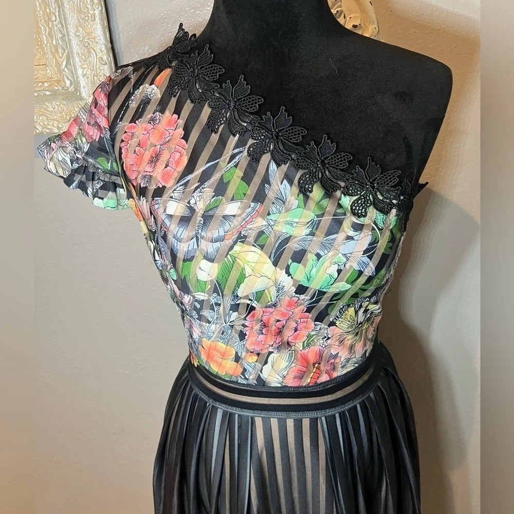 Foxiedox Peach Dress with Floral Accents - Picture 11 of 13